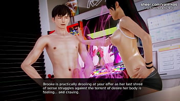 Preview 3 of Cum Pussy Creampie - Waifu Academy | Beautiful Asian Petite Saleswoman Teen With A Perfect Fit Body And Hot Tits Loses A Bet And Jerks Off A Big Cock | My sexiest gameplay moments | Part #27