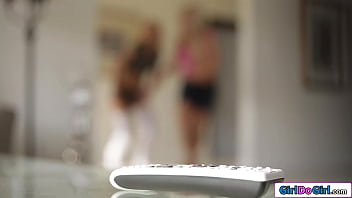 Preview 1 of Preteen Sluts - Big tits stepmom licked by stepdaughter