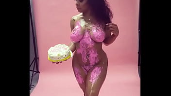 Preview 1 of Smalll Boobs - Nikki nicole Bday cake ass