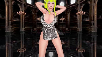 Preview 1 of Six Video Full Hd - Azur Lane St. Louis Hentai Half Nude Dance Nayeon Pop! Song Mmd 3D Blonde Hair (CLIP)