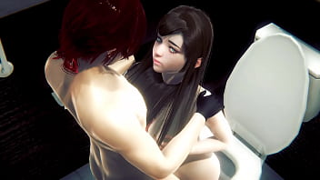 Preview 1 of Kem Askal - Hentai uncensored 3d -Lili sex in university toilet - Japanese Asian Manga Anime Film Game Porn