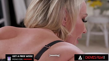 Preview 4 of Potno Sex - DEVILS FILM - Gorgeous MILF Mellanie Monroe Gets Fucked While Her Wild stepbae Masturbates