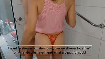 Preview 1 of Little Sis Sex - anal subtitled My stepbrother gives me his friend with a big cock,  while he watches us and records everything.