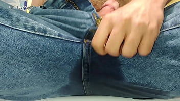 Preview 3 of Gula Ann - Bluejeans pee desperation in the tub 2 angles close up