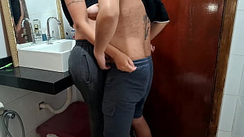 Preview 3 of Sister Hide And Seek - Catching the maid in the bathroom while the wife sunbathes