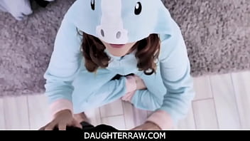 Preview 2 of Ngento Anak Tiri Sedang Tidur - Fucking 18yo Teen StepDaughter In Onesie- Stephie Staar
