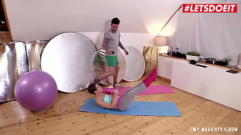 Preview 2 of Dehati Chudai Video In Park - (Sasha Zima) Has Her Ukrainian Pussy Hard Fucked On Yoga Mat After Photoshooting -  LETSDOEIT