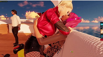 Preview 3 of Dog Porn Move - Hot kisses lisbians in game