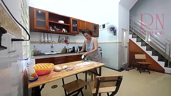 Preview 1 of Rani Sexxxx Videos - Ravioli Time! Naked Cooking. Regina Noir,  a nudist cook at nudist hotel resort. Nude maid. Naked housewife. Scene 1