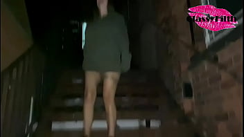 Preview 1 of Shearing My Wife - pissing outdoors down the fire escape