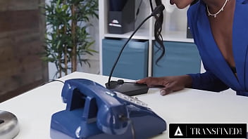 Preview 1 of Xxxmojra Pakistan - TRANSFIXED - Stressed Secretary Ana Foxx Tests Out The New Hire&#039_s Trans Cock In Her Office!