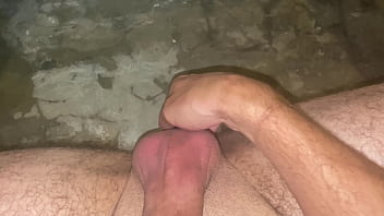 Preview 1 of Huge Shemale Cock - Teen cums on feet
