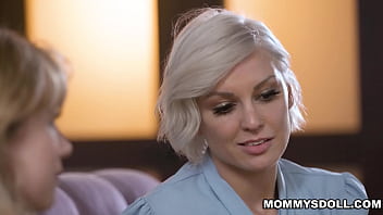 Preview 1 of Nose Licking Fetish - Kenzie Taylor is concerned about her stepdaughter,  River Lynn. Kenzie slides her hand up along River&#039_s leg in a flirty fashion which River give it a try