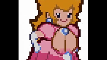 Preview 3 of Xxxcvdo - Paper Princess Peach flashing her boobs
