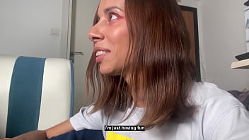 Preview 1 of Thai Teensxxx - My Selfie Vlog Ep.1 I Came to Give Him a Blowjob While He Works