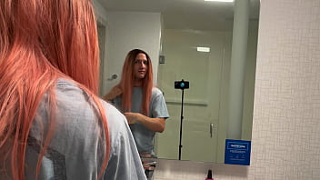 Preview 3 of Moon Big Ass Son See - Guy Tries on Female Wig