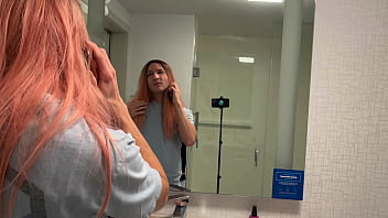 Preview 1 of Moon Big Ass Son See - Guy Tries on Female Wig