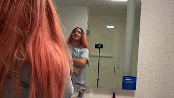 Preview 4 of Moon Big Ass Son See - Guy Tries on Female Wig