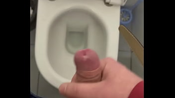 Preview 2 of Nadia Alis - My dick cums in a public toilet close up