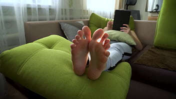 Preview 4 of Full Sixey Video - Hot Girl Teasing Her Sexy Feet Real Amateur Homemade