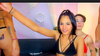 Preview 4 of Emma Alba Romantic Sex - My best friend and I enjoyed three cock addicted sluts