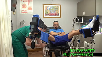 Preview 2 of Jordi Mummy X Vedios - The Cum Clinic Extraction # 6 With Angel Ramiraz,  Naked Doctor Jerks Restrained Cock,  Watch Entire Film At GuysGoneGyno! - Reup