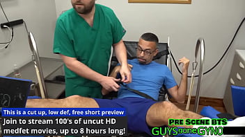 Preview 3 of Jordi Mummy X Vedios - The Cum Clinic Extraction # 6 With Angel Ramiraz,  Naked Doctor Jerks Restrained Cock,  Watch Entire Film At GuysGoneGyno! - Reup