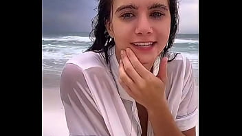 Preview 3 of Desi Homemade Sfrip - McKinley Bethel showing her boobs in beach
