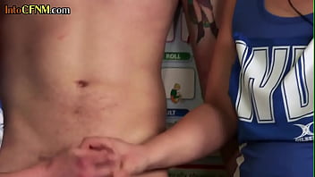 Preview 3 of Carton Xxxvideosfullhd - CFNM cheerleaders in group give HJ in the locker room