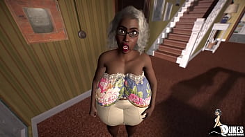 Preview 1 of Gurl Maxsico - Big booty Granny deep throats BBC while big booty alien takes a human dick