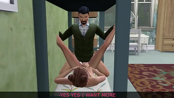 Preview 4 of Mother Daughters - Stepdad fuck stepdaughter at night on bunk bed pt. 2