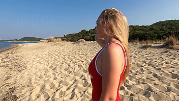 Preview 1 of Fesser B - Baywatch hot blonde fucked me to save POV blowjob pussy fuck anal cum JessiJek