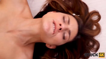 Preview 4 of Sexe Xxl - STUCK4K. Nice girl is stuck and has to replace cleaning with lovemaking