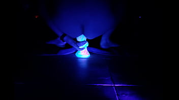 Preview 2 of Endures Bdsm - Goldenchibre - Glow-in-dark dildo POV behind