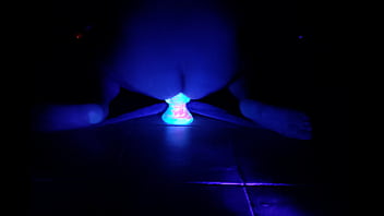 Preview 4 of Endures Bdsm - Goldenchibre - Glow-in-dark dildo POV behind