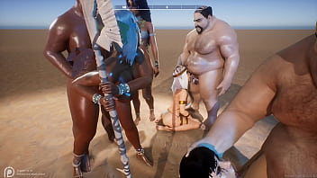 Preview 4 of Birjngk Xsxxx - wild life 3D sex gameplay orgy sluts get banged