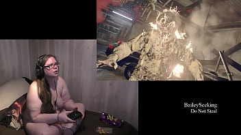 Preview 3 of Big Tits And Big Eas - Naked Resident Evil 7 Play Through part 2