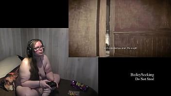 Preview 4 of Big Tits And Big Eas - Naked Resident Evil 7 Play Through part 2