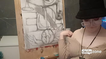 Preview 2 of Solo Vino - Amateur&#039_s oiled tits