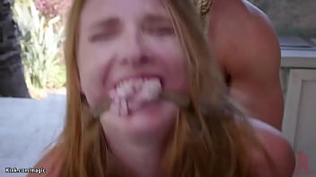 Preview 1 of Erotic Teen Sucks Lover - Dude with boss fucks bound stepsister