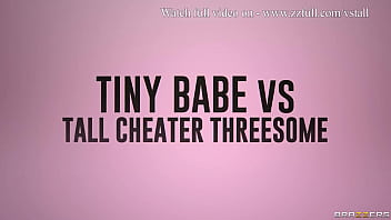 Preview 4 of Loud Wife Breeding - Tiny Babe vs Tall Cheater Threesome - Mini Stallion,  Paris The Muse / Brazzers  / stream full from www.zzfull.com/vstall