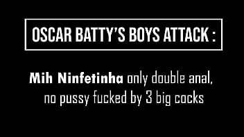 Preview 1 of Back Ass Quality - Mih NINFETINHA double anal only,  no pussy fucked by 3 big cocks ( PEE,  DAP,  0% pussy,  BBC,  ATM,  gapes) OB093