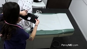 Preview 2 of Lycra Leggings Sheer - PAWG patient and big tit nurse sharing cock