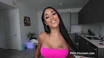Preview 1 of Ms Jansons - Hot Latina performs serious cock draining POV style