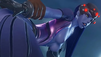Preview 2 of Www Xxx Gom - [Bewyx] Widowmaker takes BBC on a rooftop (Overwatch)