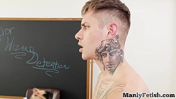 Preview 4 of Cmo Shot - Mesmerized hunk facialized after IR 3way by studs on college