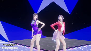 Preview 1 of Hote Sexy Bule Film - [MMD] TAEYEON - INVU Aerith Tifa Lockhart Hot Kpop Dance Final Fantasy Uncensored Hentai