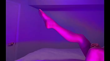 Preview 4 of Laddy Boy Sex - High Heel Fetish kink masturbation in dress with dildo view from Behind - paulette rouge