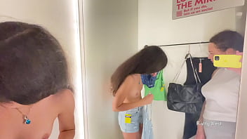 Preview 2 of Yl Aiba - Girl and Milf Locker Room Slut Caught Public