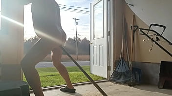 Preview 3 of Www Xxx Com Sa - Old man rides shovel handle in open door to road